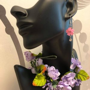 Vaaleanpunaiset kukkakorvakorut, PINK