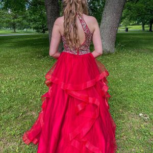 Punainen vanhojentanssimekko, red, koko 36, vain tämä kpl!