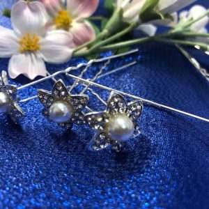 Kukkapinnit helmillä 6 kpl