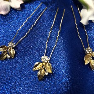 Kullanväriset hiuspinnit 3 kpl