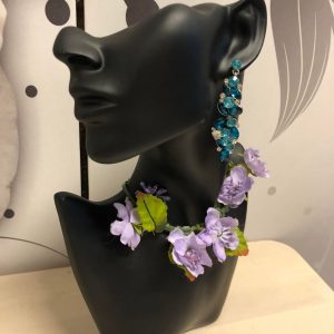 Korvakorut sinivihreillä korukivillä, AQUA