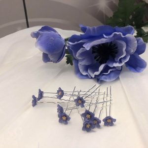 Lilanväriset hiuskukat 10 kpl LILAC