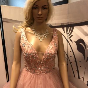 Vanhojentanssimekko, roosa, koko 36/38, vain tämä kpl ALE!