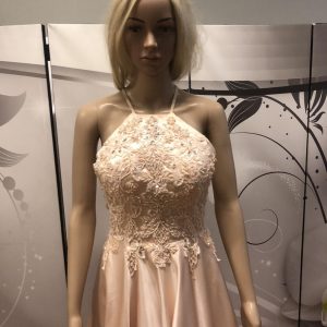 Vanhojentanssimekko, vaaleanpunainen, koko S, vain tämä kpl! ALE!