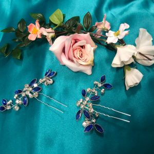 Hiuspinnit sinisillä koristekivillä, BLUE