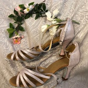 Tanssikengät, vaaleanpunaiset kimalteella, PINK