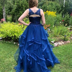 Vanhojentanssimekko, tummansininen, DARK BLUE