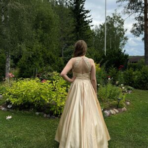 Vanhojentanssimekko, keltainen, YELLOW, koko 38/40, vain tämä kpl! ALE!