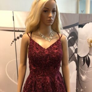 Vanhojentanssimekko, viininpunainen, WINERED