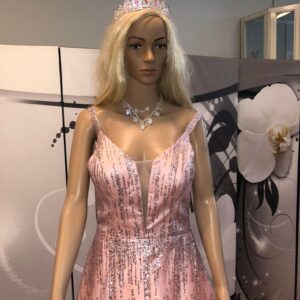 Vanhojentanssimekko, vaaleanpunainen, kimalle (PINK)