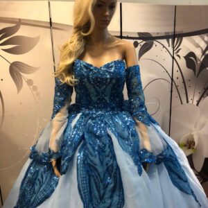 Vanhojentanssimekko, sininen, BLUE