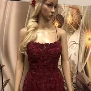 Vanhojentanssimekko, viininpunainen, WINERED