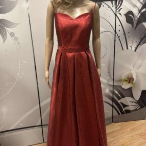 Vanhojentanssimekko, kimallepunainen, koko 40, SHIMMERING RED