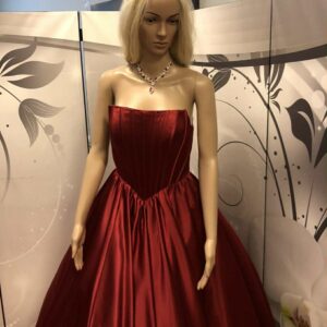 Vanhojentanssimekko, viininpunainen, WINERED