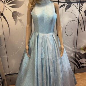 Vanhojentanssimekko, metalli vaaleansininen, LIGHT BLUE, koko 36