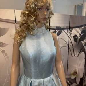 Vanhojentanssimekko, metalli vaaleansininen, LIGHT BLUE, koko 36